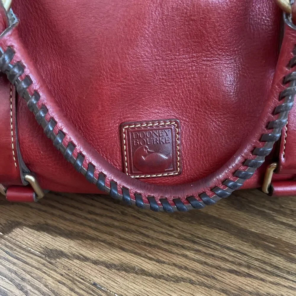 Dooney & Bourke Smooth Florentine Leather Satchel in Bordeaux